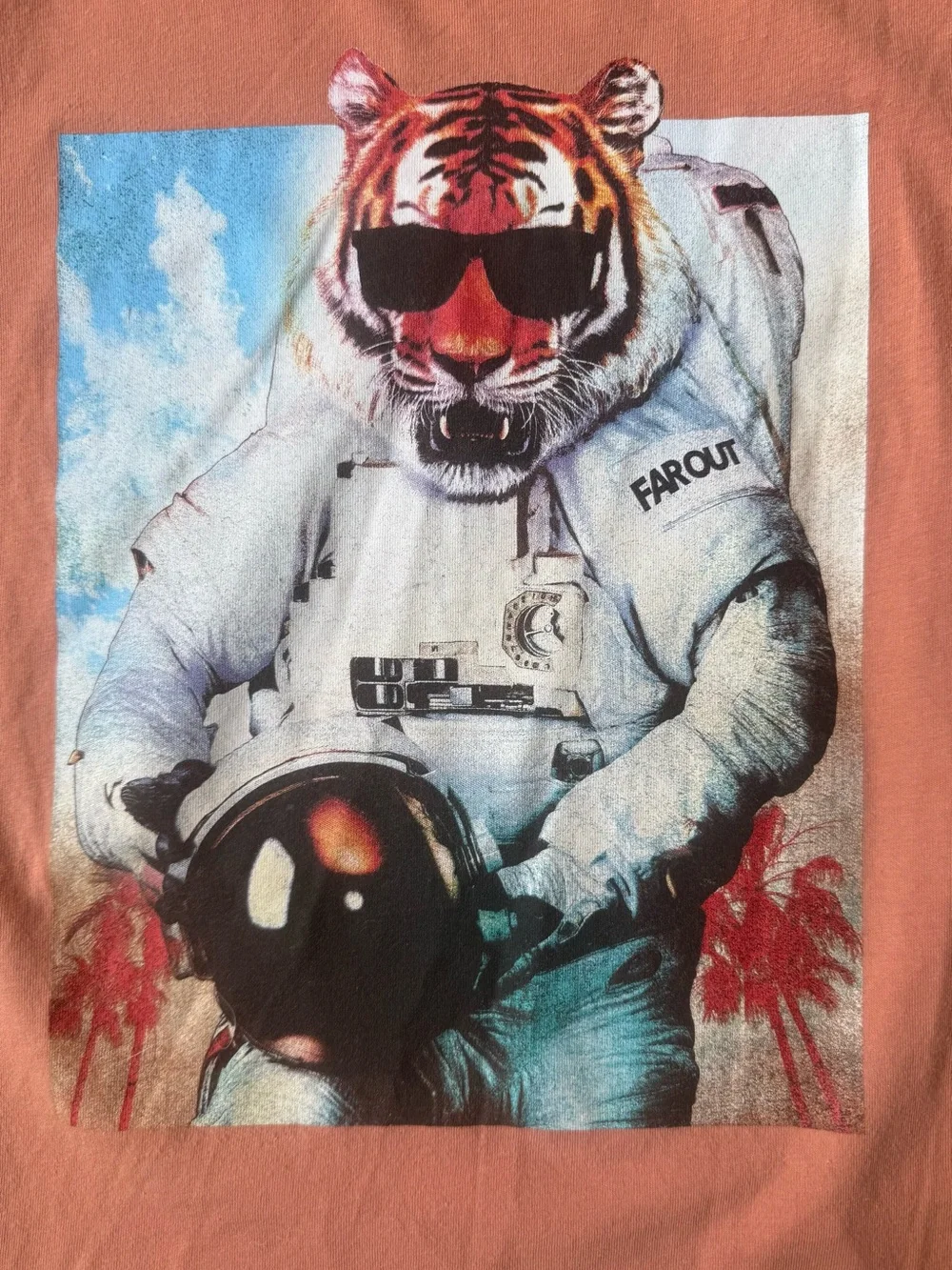 Place Coral Kids M(8) Graphic Tiger Astronaut Tee